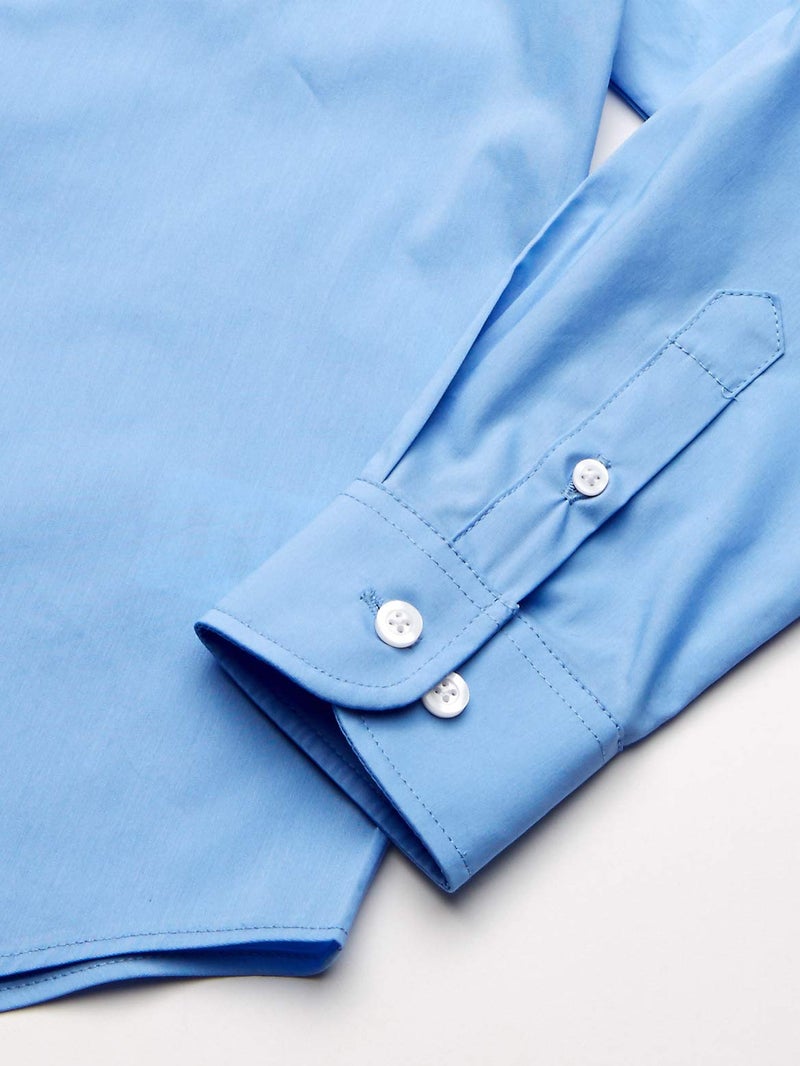 Izod Boys' Big Long Sleeve Dress Shirt with Tie, Ocean View, 14 - Image 4